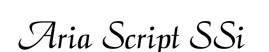 Aria Script SSi Yazı tipi ücretsiz indir